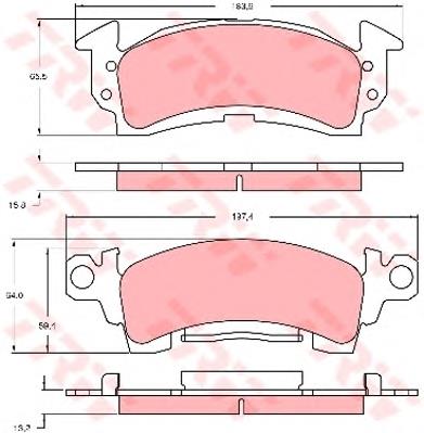 Гальмівні колодки TRW GDB742 ціна, від 16.55 USD