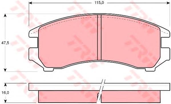 Гальмівні колодки TRW GDB731 ціна, від 14.86 USD