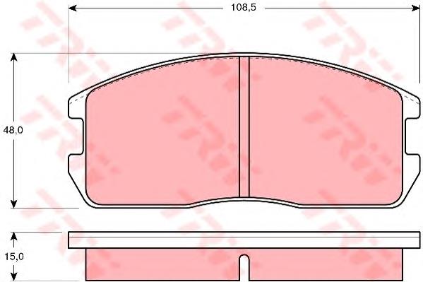 Гальмівні колодки TRW GDB365 ціна, від 15.23 USD