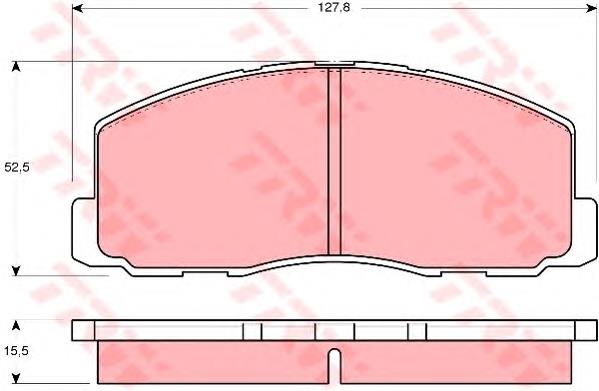 Передні тормозні колодки GDB355 TRW