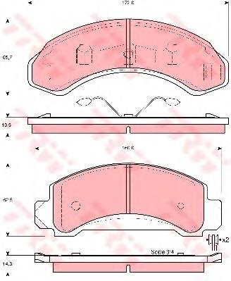 Гальмівні колодки TRW GDB4004 ціна, від 26.35 USD