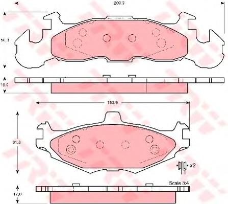 Гальмівні колодки TRW GDB4003 ціна, від 25.46 USD