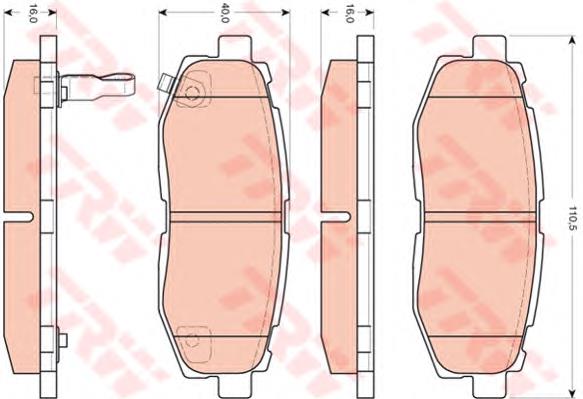 Купити GDB3442 TRW Задні колодки