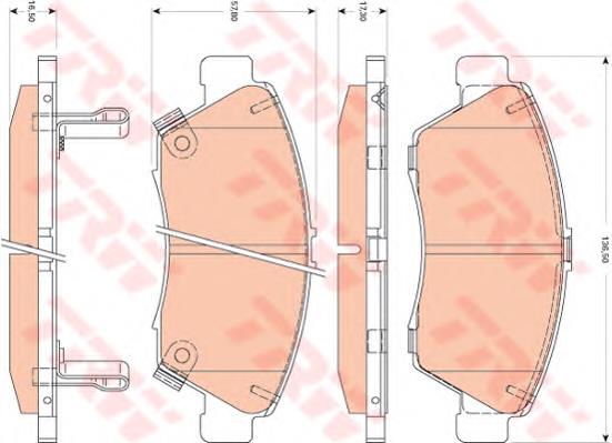Гальмівні колодки TRW GDB3478 ціна, від 19.89 USD