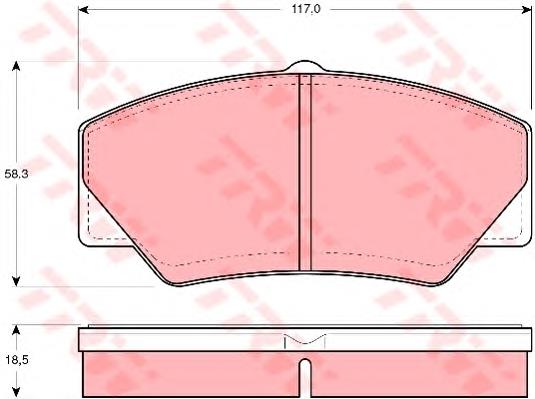 Гальмівні колодки TRW GDB349 ціна, від 15.68 USD