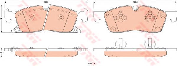Гальмівні колодки TRW GDB4604 ціна, від 78.25 USD