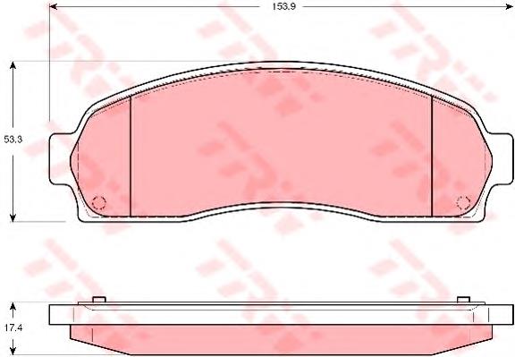 Купити GDB4131 TRW Колодки гальмівні передні, дискові