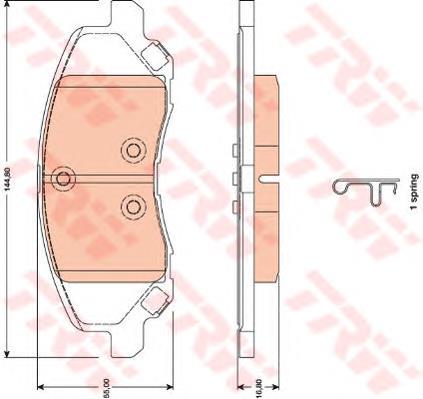 Гальмівні колодки TRW GDB4141 ціна, від 36.22 USD