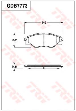 Гальмівні колодки TRW GDB7773 ціна, від 14.81 USD