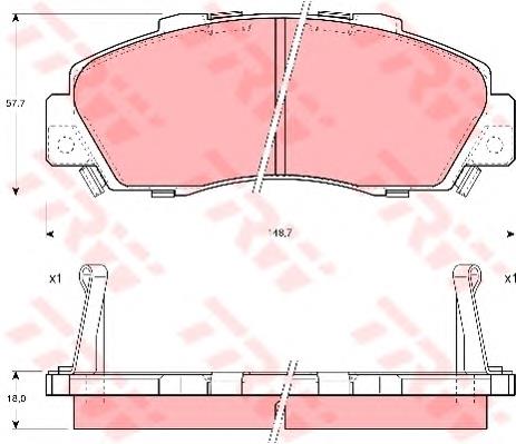 Гальмівні колодки TRW GDB995 ціна, від 25.77 USD