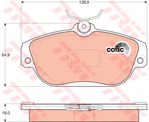 Гальмівні колодки TRW GDB837 ціна, від 22.83 USD