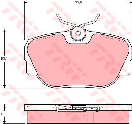 Гальмівні колодки TRW GDB850 ціна, від 18.52 USD
