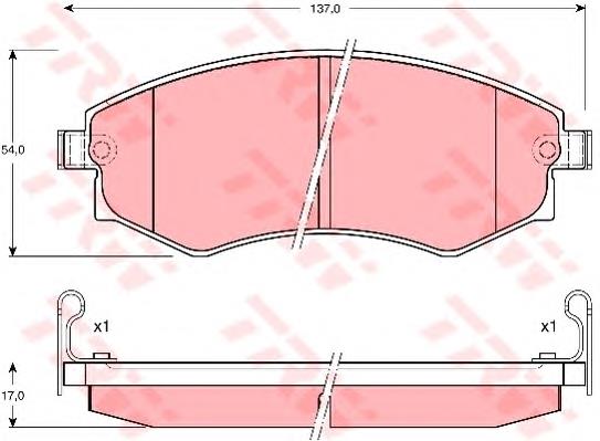 Гальмівні колодки TRW GDB895 ціна, від 15.95 USD