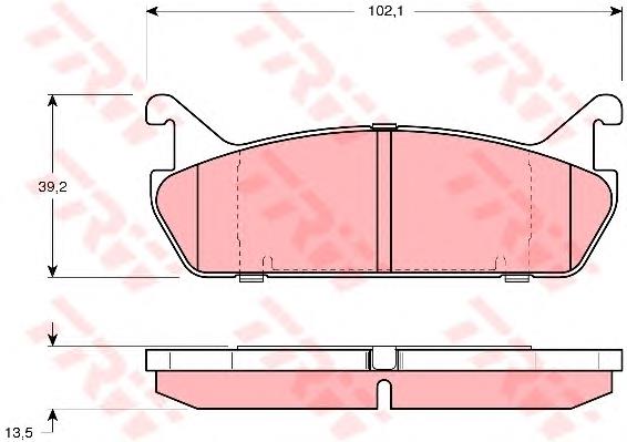 Задні гальмівні колодки TRW GDB887 ціна, від 15.22 USD