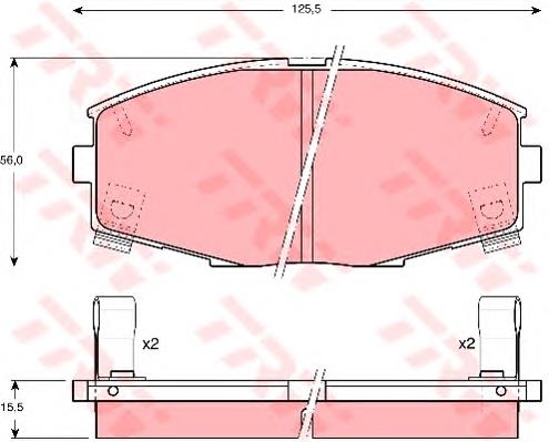 Купити GDB880 TRW Колодки гальмівні передні, дискові