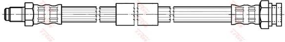 Шланг гальмівний задній PHB575 TRW