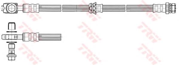 Шланг гальмівний передній TRW PHD560