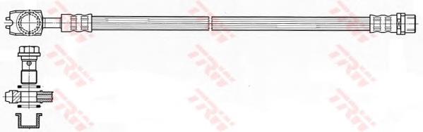 Шланг гальмівний задній TRW PHD484 ціна, від 13.40 USD