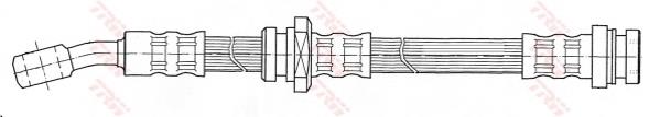 Шланг гальмівний передній PHD478 TRW
