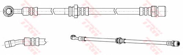 Шланг гальмівний передній, лівий TRW PHD992 ціна, від 10.50 USD