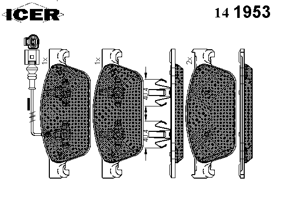 Тормозні колодки Icer 141953