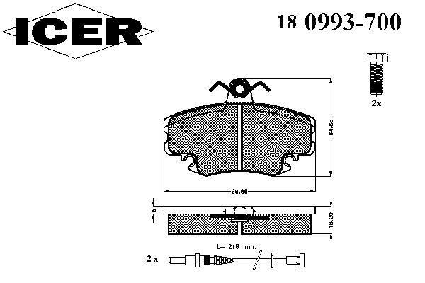 Гальмівні колодки Icer 180993700 ціна, від 20.10 USD