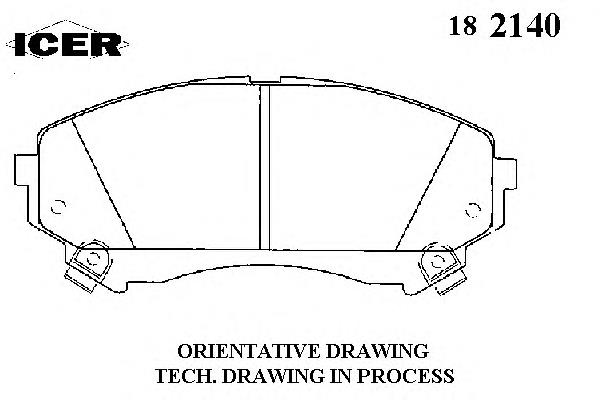 Передні тормозні колодки 25958115 General Motors