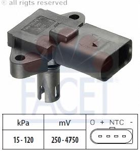 Датчик тиску повітря Facet 103074