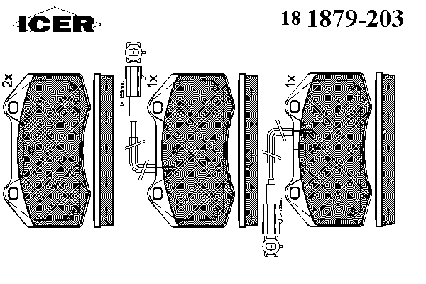 Колодки гальмівні передні, дискові 181879203 Icer