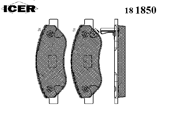 Колодки гальмівні передні, дискові 181850 Icer