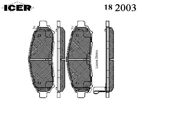 Гальмівні колодки Icer 182003 ціна, від 26.25 USD
