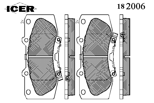 Колодки гальмівні передні, дискові 182006 Icer