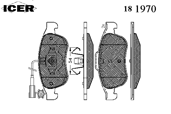 181970 Icer колодки гальмівні передні, дискові