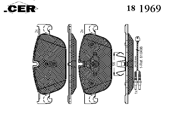 181969 Icer колодки гальмівні передні, дискові