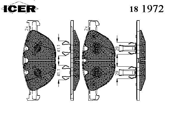 181972 Icer колодки гальмівні передні, дискові