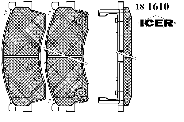 181610 Icer колодки гальмівні передні, дискові