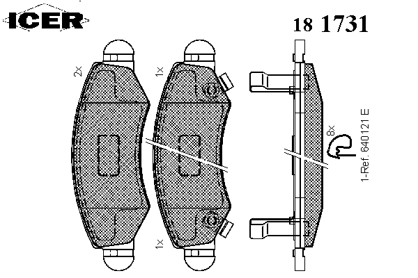 181731 Icer колодки гальмівні передні, дискові
