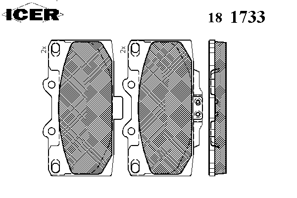 181733 Icer колодки гальмівні передні, дискові