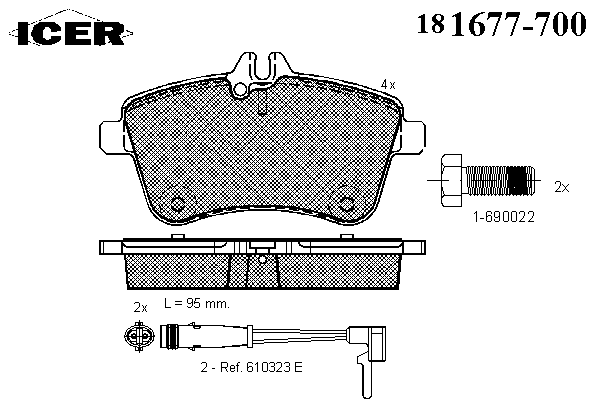 Гальмівні колодки Icer 181677700 ціна, від 27.25 USD