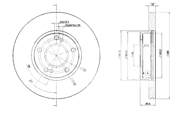 Диск гальмівний передній 78BD1057 Icer