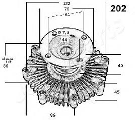 Вискомуфта, вязкостная муфта вентилятора охолодження VC202 Japan Parts