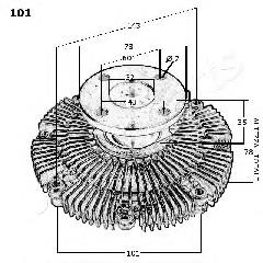 VC101 Japan Parts Гідромуфта приводу вентилятора