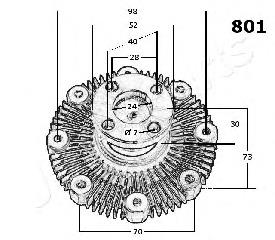Купити VC801 Japan Parts Муфта вязкостная системи охолодження
