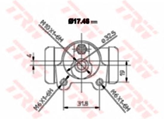 Купити BWA129 TRW Циліндр гальмівний колісний/робітник, задній