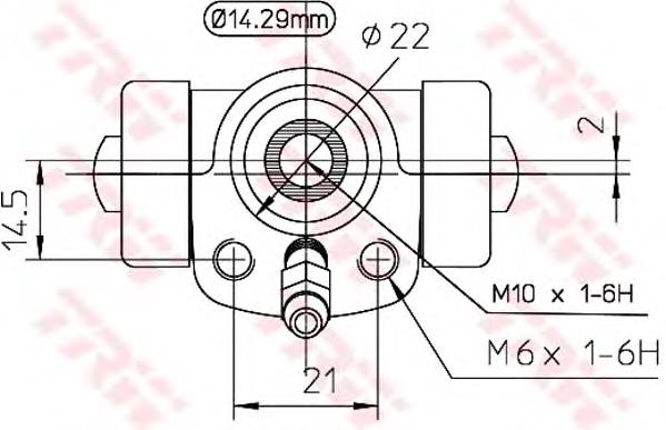 Купити BWA108 TRW Циліндр гальмівний колісний/робітник, задній