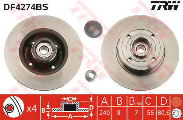 DF4274BS TRW Дискові гальма
