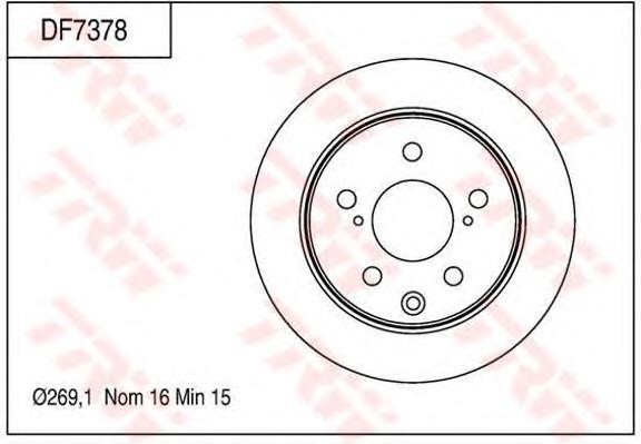 Диск гальмівний задній 4243130170 Toyota