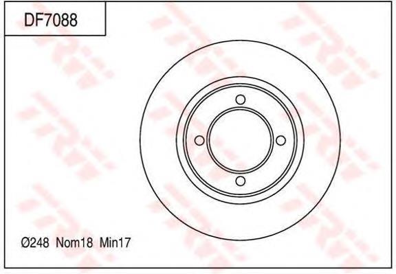 Диск гальмівний передній 4351222070 Toyota