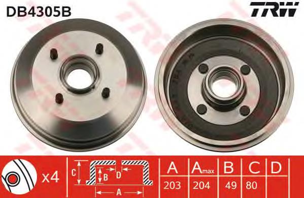 Барабан гальмівний задній YS6W1113BA Ford