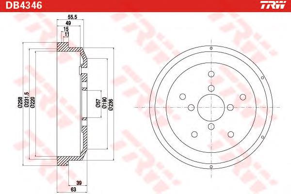 Купити TA801C Japan Parts Барабан гальмівний задній